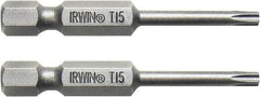 Irwin - 3 Piece, Torx Handle, Power Bit Set - 0.05 to 1/4" Hex, 1/4" Hex Drive - Benchmark Tooling