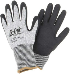 PIP - Size L, ANSI Cut Lvl A4, Cut Resistant Gloves - Palm & Fingers Coated, Salt & Pepper - Benchmark Tooling