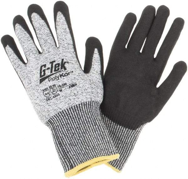 PIP - Size M, ANSI Cut Lvl A4, Cut Resistant Gloves - Palm & Fingers Coated, Salt & Pepper - Benchmark Tooling