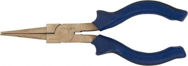 Ampco - 6-1/4" OAL, 1-9/16" Jaw Length x 1/4" Jaw Width, Long Nose Pliers - Round Nose Head - Benchmark Tooling