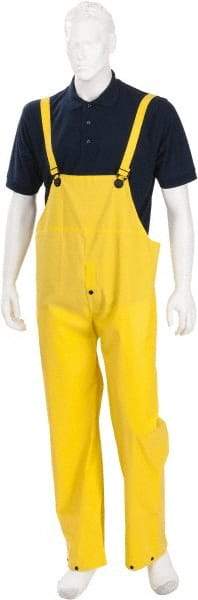 MCR Safety - Size 4XL, Yellow, Rain Overall - Snap Ankle, Take Up Snaps Wrist - Benchmark Tooling