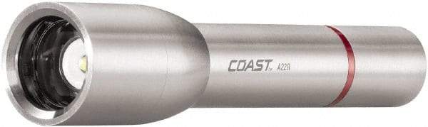 Coast Cutlery - White LED Bulb, 340 Lumens, Industrial/Tactical Flashlight - Silver Stainless Steel Body, 3 AA Batteries Included - Benchmark Tooling