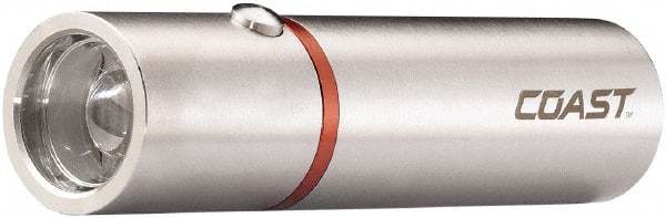Coast Cutlery - White LED Bulb, 330 Lumens, Mini Flashlight - Silver Stainless Steel Body, 3 AAA Alkaline Batteries Included - Benchmark Tooling