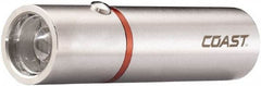 Coast Cutlery - White LED Bulb, 330 Lumens, Mini Flashlight - Silver Stainless Steel Body, 3 AAA Alkaline Batteries Included - Benchmark Tooling