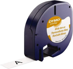 Dymo - 1/2" Wide x 156" Long, Black on White Iron Label Printer Cartridge - For DYMO Letratag Printers - Benchmark Tooling