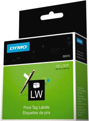 Dymo - 15/16" Wide x 15/16" Long, White Price Tag - For DYMO LabelWriter Printers - Benchmark Tooling