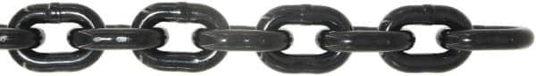 Value Collection - 9/32" Welded Alloy Chain - 3,500 Lb Capacity, Grade 80, 25' Long, Black Lacquer Finish - Benchmark Tooling