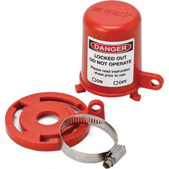 Brady - Pneumatic & Valve Lockouts Type: Plug Valve Lockout Maximum Valve Handle Size (Inch): 1.380 - Benchmark Tooling