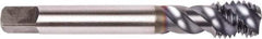 Union Butterfield - 7/16-20 UNF 3 Flute 2B Modified Bottoming Spiral Flute Tap - Powdered Metal, TiCN Finish, 3.937" OAL, Right Hand Flute, Right Hand Thread, Series 1676AP - Benchmark Tooling