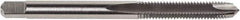 Union Butterfield - #8-32 UNC, 2 Flute, Oxide Finish, Cobalt Spiral Point Tap - Plug Chamfer, Right Hand Thread, 2-1/8" OAL, 3/4" Thread Length, 0.168" Shank Diam, 3B Class of Fit, Series 1634 - Exact Industrial Supply