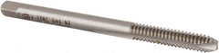 Union Butterfield - #6-32 UNC, 2 Flute, Bright Finish, High Speed Steel Spiral Point Tap - Bottoming Chamfer, Right Hand Thread, 2" OAL, 11/16" Thread Length, 0.141" Shank Diam, 2B/3B Class of Fit, Series 1534NR - Exact Industrial Supply