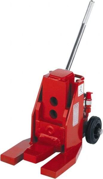 GKS - 5 Ton Capacity Fork Lift Jack - 1.2" to 15.9" High, 5-1/2" Piston Stroke - Benchmark Tooling