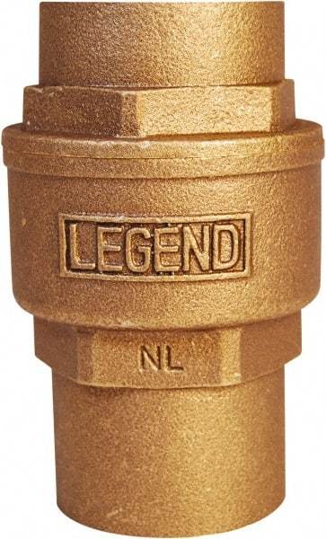 Legend Valve - 1-1/4" Lead Free Bronze Check Valve - Inline, C x C Sweat, 250 WOG - Benchmark Tooling