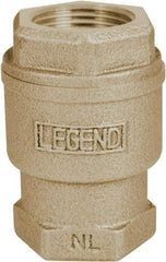 Legend Valve - 1-1/4" Lead Free Bronze Check Valve - Inline, FNPT x FNPT, 250 WOG - Benchmark Tooling