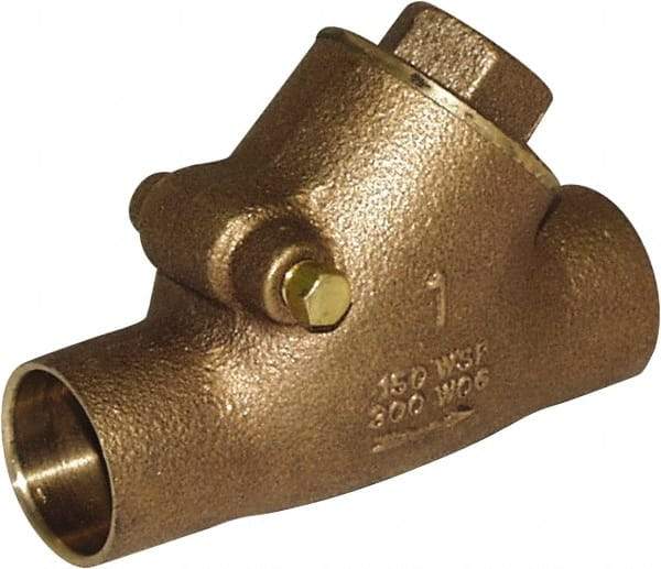 Legend Valve - 1-1/2" Lead Free Bronze Check Valve - Y-Pattern, C x C Sweat, 300 WOG - Benchmark Tooling