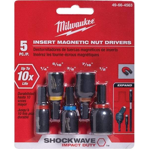 Milwaukee Tool - Power & Impact Screwdriver Bit Sets Point Type: Hex Tool Type: Nut Driver - Benchmark Tooling