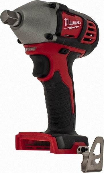 Milwaukee Tool - 1/2" Drive 18 Volt Pistol Grip Cordless Impact Wrench & Ratchet - 0 to 2,200 RPM, 0 to 3,350 BPM, 183 Ft/Lb Torque, Lithium-Ion Batteries Not Included - Benchmark Tooling