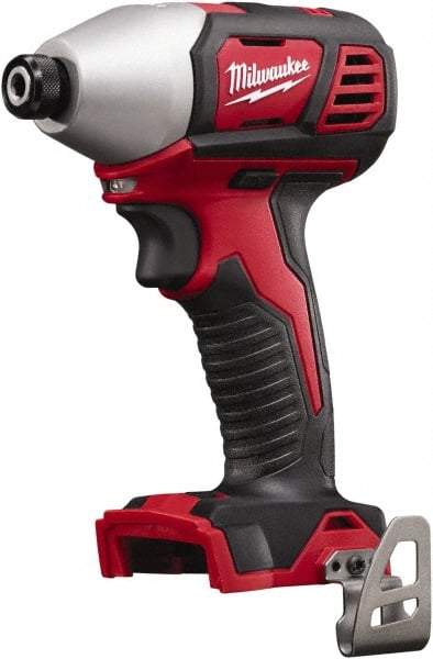 Milwaukee Tool - 18 Volt, 1/4" Drive, 125 Ft/Lb Torque, Cordless Impact Driver - Pistol Grip Handle, 2750 RPM, Lithium-Ion, Bare Tool - Benchmark Tooling