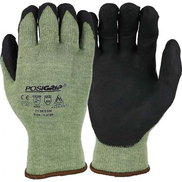 PIP - Size L, ANSI Cut Lvl A6, Nitrile Coated Cut Resistant Gloves - Benchmark Tooling