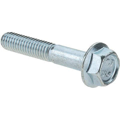 Value Collection - M6x1.00 Metric Coarse, 35mm Length Under Head, Hex Drive Flange Bolt - 20mm Thread Length, Grade 10.9 Alloy Steel, Smooth Flange, Zinc-Plated Finish - Benchmark Tooling