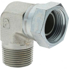 Parker - 3/4-14 Male NPTF Steel Hydraulic Hose Swivel - 3,000 psi, -12 Hose Size, 3/4" Hose Diam - Benchmark Tooling