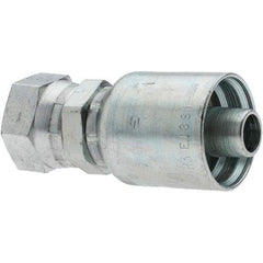 Parker - 1/2 Thread Hydraulic Hose Fitting - -8 Hose Size, 1/2" Hose Diam - Benchmark Tooling