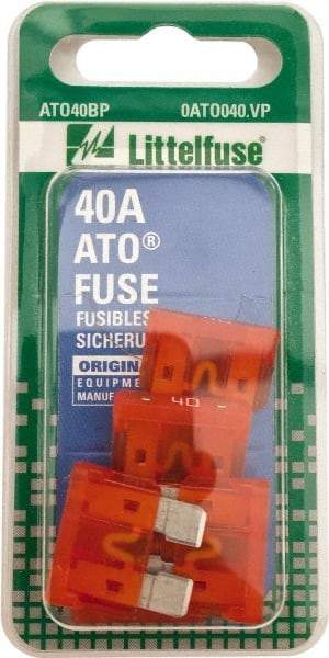 Value Collection - 40 Amp, 32 VAC/VDC, Automotive Fuse - 3/4" Long, Orange, Littlefuse ATO040 - Benchmark Tooling