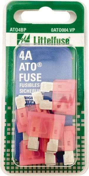 Value Collection - 4 Amp, 32 VAC/VDC, Automotive Fuse - 3/4" Long, Pink, Littlefuse ATO004 - Benchmark Tooling