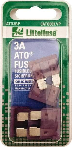 Value Collection - 3 Amp, 32 VAC/VDC, Automotive Fuse - 3/4" Long, Violet, Littlefuse ATO003 - Benchmark Tooling