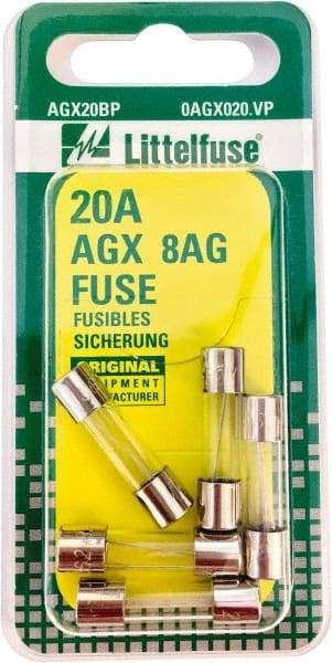 Value Collection - 32V AC/DC, 20 Amp, Fast-Acting Miniature Glass/Ceramic Fuse - 7/8" OAL, 1/4" Diam - Benchmark Tooling