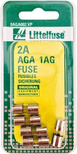 Value Collection - 32V AC/DC, 2 Amp, Fast-Acting Miniature Glass/Ceramic Fuse - 5/8" OAL, 1/4" Diam - Benchmark Tooling