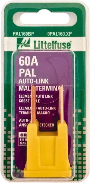 Value Collection - 60 Amp, Automotive Fuse - Yellow, Littlefuse PAL160 - Benchmark Tooling