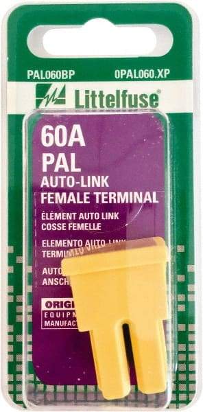 Value Collection - 60 Amp, Automotive Fuse - Yellow, Littlefuse PAL060 - Benchmark Tooling