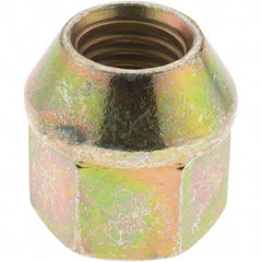 Value Collection - M12-1.5 Zinc Finish Wheel Nut - 19mm Hex, 23mm Overall Length, 60° Seat Angle - Benchmark Tooling