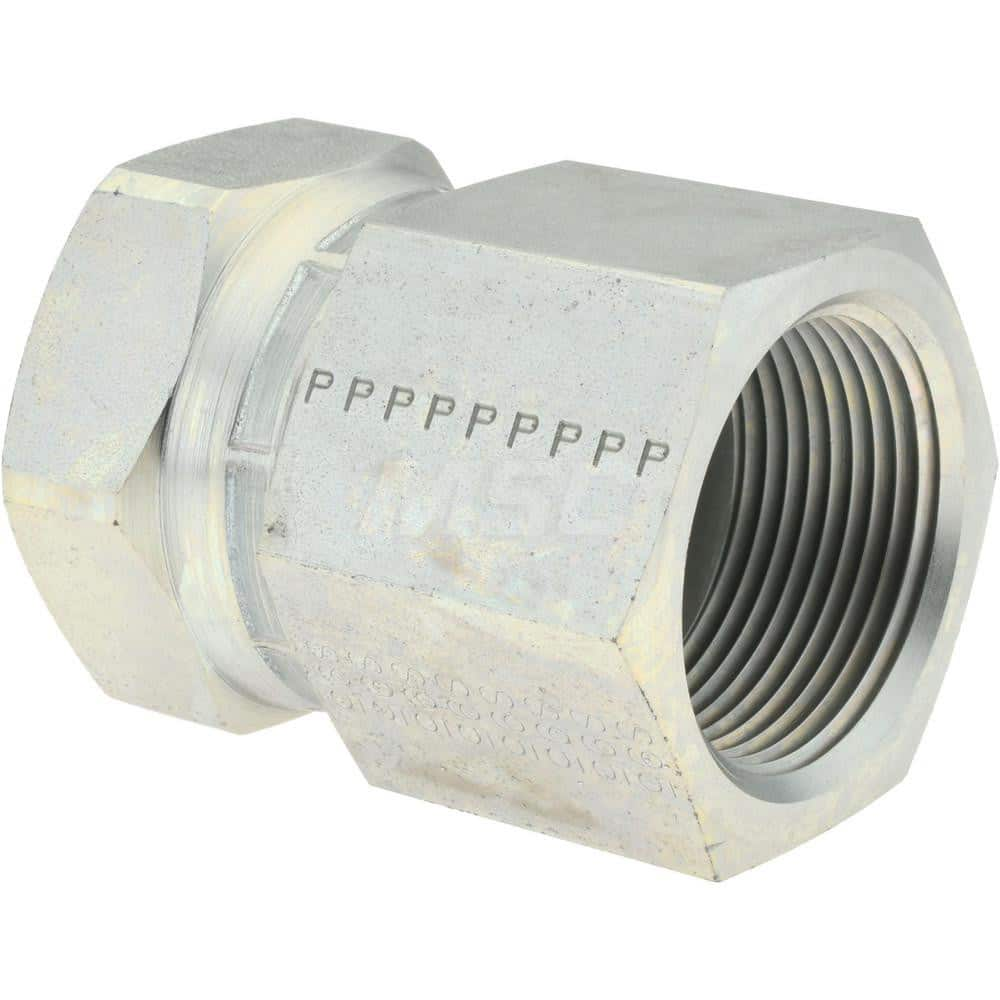 Parker - 1-1/4" Tube OD x 1-1/4-11-1/2 NPTF 37° Steel Flared Tube Female Connector - Exact Industrial Supply