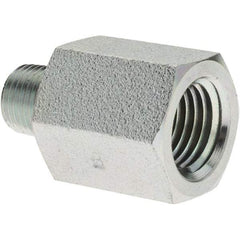 Parker - 1/8 Male Thread x 1/4 Female Thread, Steel Industrial Pipe Adapter - MNPTF x FNPTF, 6,000 psi - Benchmark Tooling