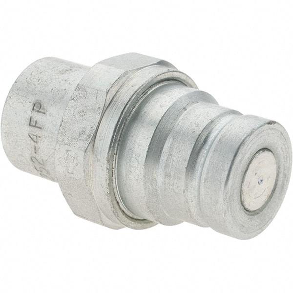 Parker - 1/4-18 NPSF Steel Hydraulic Hose Coupler - 5,000 psi, -4 Hose Size, 1/4" Hose Diam - Benchmark Tooling