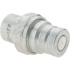 Parker - 1/4-18 NPSF Steel Hydraulic Hose Coupler - 5,000 psi, -4 Hose Size, 1/4" Hose Diam - Benchmark Tooling
