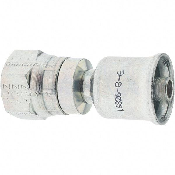 Parker - 3/4-16 Female JIC Steel Hydraulic Hose Female JIC 37°/SAE 45° Dual Flare Swivel - -5 Hose Size, 5/16" Hose Diam - Benchmark Tooling