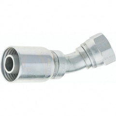 Parker - 1-1/16-12 Female JIC Steel Hydraulic Hose Female JIC Swivel & 45° Elbow - -12 Hose Size, 3/4" Hose Diam - Benchmark Tooling