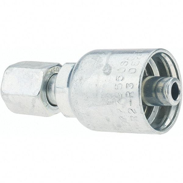 Parker - 9/16-18 Female JIC Hydraulic Hose Female JIC 37° Swivel & Straight Fitting - -6 Hose Size, 3/8" Hose Diam - Benchmark Tooling