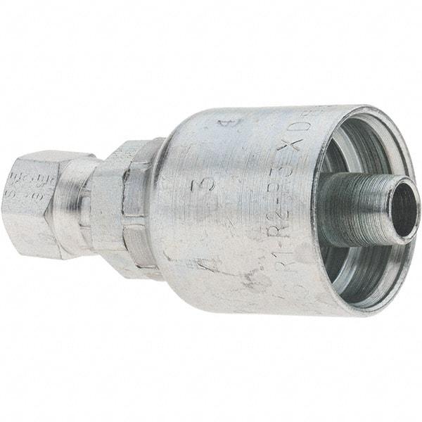 Parker - 1/4 Thread Hydraulic Hose Fitting - -6 Hose Size, 3/8" Hose Diam - Benchmark Tooling