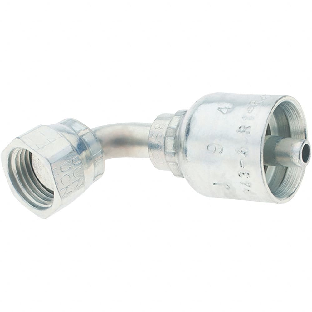 Parker - 1/4 Thread Hydraulic Hose Fitting - -4 Hose Size, 1/4" Hose Diam - Benchmark Tooling