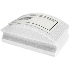 Norton - Ultra Fine Grade, 800 Grit, Diamond Hand Pad - White, 2-1/8" Wide x 3-1/2" Long x 1-1/2" Thick, Nonwoven - Benchmark Tooling
