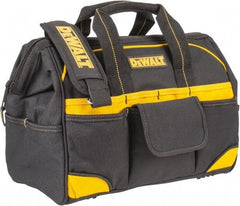 DeWALT - 33 Pocket Black & Yellow Polyester Tool Bag - 16" Wide x 8" Deep x 10" High - Benchmark Tooling