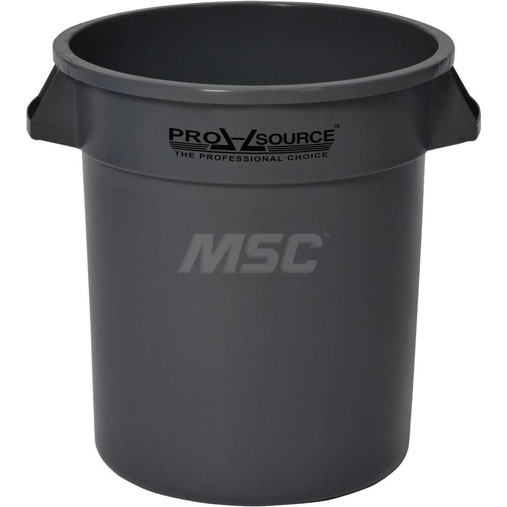 10 Gal Round Gray Trash Can Polyethylene