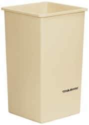 PRO-SOURCE - 14 Qt Beige Rectangle Trash Can - Polyethylene, 12-1/4" High x 8-1/4" Long x 11-1/4" Wide - Benchmark Tooling