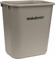 28 Qt Rectangle Gray Trash Can Polyethylene