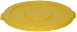 PRO-SOURCE - Round Lid for Use with 32 Gal Round Trash Cans - Yellow, Plastic, For Huskee Trash Cans - Benchmark Tooling