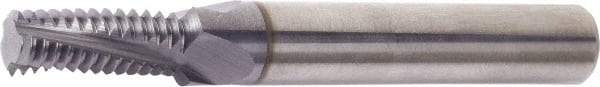 Vargus - 5/16-18 UN, 0.232" Cutting Diam, 3 Flute, Solid Carbide Helical Flute Thread Mill - Internal Thread, 0.667" LOC, 2.52" OAL, 1/4" Shank Diam - Benchmark Tooling